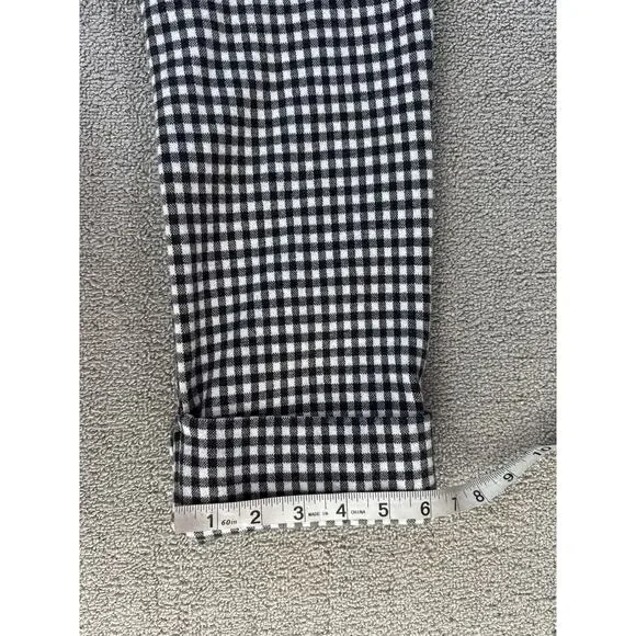by Anthropologie Trouser Pant Capri The Essential Crop Flare Gingham Check 12 - Picture 10 of 10